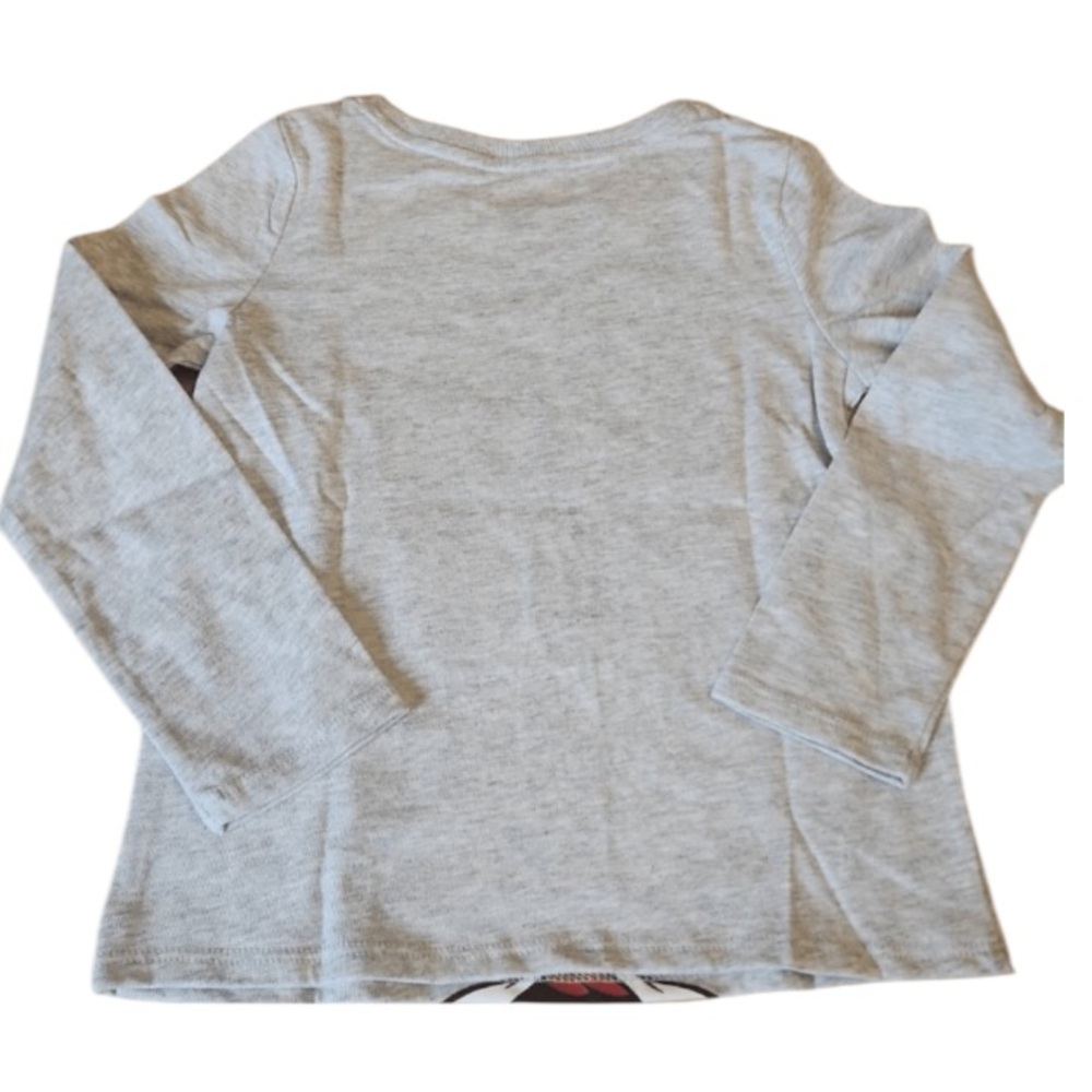 Disney Gray Minnie Mouse Holiday Long Sleeve Graphic Tee NWT - Picture 2 of 2